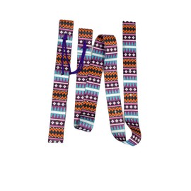 cinch strap set latigo tribal purple and blue 2"