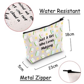JXGZSO Lucky Mahjong Tiles Bag Just A Who Loves Mahjong Board Game Storage Bag For Mahjong Lover