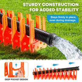 Kohree RV Sewer Hose Support 20FT, Bright Orange Heavy-Duty RV Sewer Support with Adjustable Design for Campers, Easy to Set Up, Help Dumping Quickly and Securely, Comes with Carrying Strap
