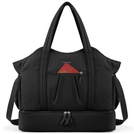 BOSTANTEN Large Duffle Bag for Travel Weekender Bags for Women Gym Bag with Shoe Compartment Waterproof Duffel Bag with Trolley Sleeve Mummy Hospital Bag