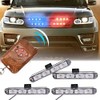 Riloer 16 LED Car Strobe Flash Light, 12V Dash Police