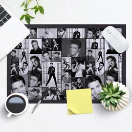 L&S PRINTS Black & White Elvis Presley Montage - Door Mat - 60cm x 40cm