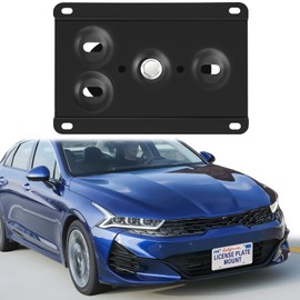 Steel Front License Plate Mount – No-Drill License Plate Bracket with Anti-Theft Screws Compatible with 2011-up Kia Optima K5,Install in Seconds