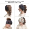 2 Pieces Knitted Headbands for Women, Warm Winter Earmuffs, Braided
