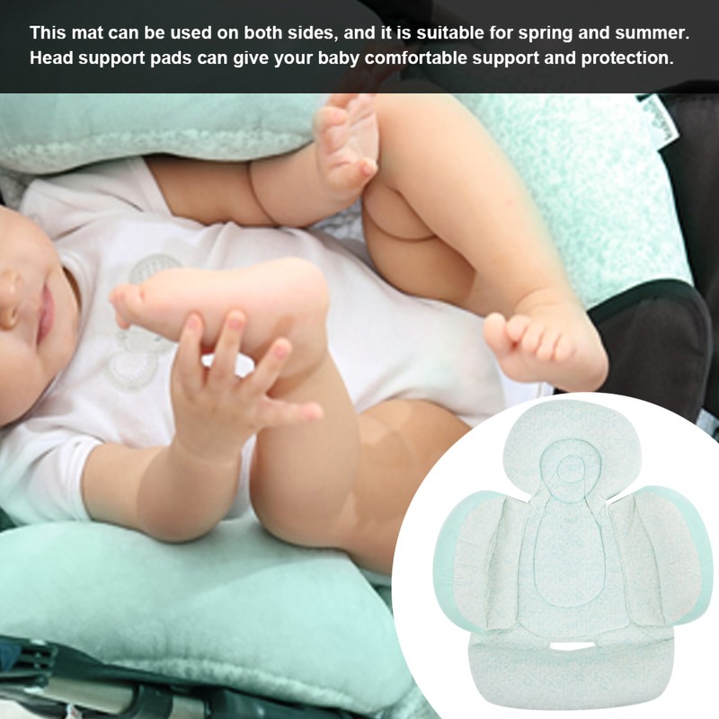 Baby Head Body Support Pillow Double Sided Newborn Stroller Pad