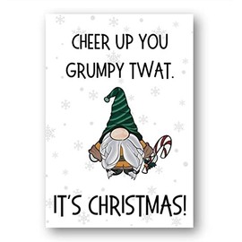 Second Ave Funny Joke Grumpy Person Christmas Xmas Holiday Festive Greetings Card