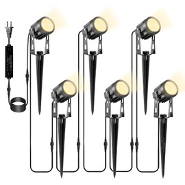Outdoor LED Landscape Lighting 3W 12V Low Voltage Landscape Lights, 2700K 1800LM Landscape Lights with Transformer IP65 Waterproof, Landscape Spotlights for Garden Yard Lawn Decorative(6 Pack)