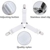8 Piezas Sujetadores para Sábanas, Ajustables Elásticos Correas Cama Clips