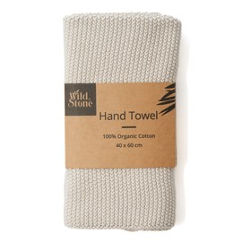 Wild & Stone | Organic Cotton Hand Towel Kitchen Towel | Perfect For Around The Home | Eco Hand Towels (Beach Sand)