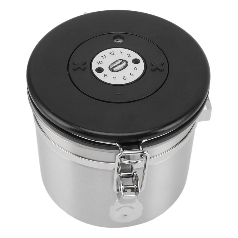Airtight Coffee Canister 1.2L 304 Stainless Steel Coffee Bean Storage