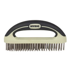 HYDE 46838 MAXXGRIP PRO Wire Brush, 8-Inch, Beige