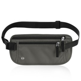 Ultra-Slim Money Belts for Travel Hidden, Mellbree RFID Blocking Travel Security Belt Hidden Passport Pouch with Senseless Comfort Design – Anti-Pickpocket Protection for Cash & Documents Black