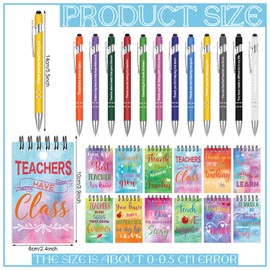 Frienda 48 Pcs Teacher Appreciation Gifts Set Pens Notebooks Motivational Ballpoint Inspirational Notepads Journal for Women Teachers Office Christmas Gift Supplies