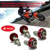 SINGWAYS Motorcycle License Plate Bolts/Screws, RED License Plate Screws Kit