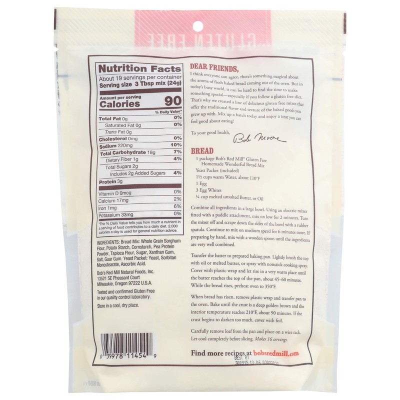 Bob's Red Mill Gluten Free Homemade Wonderful Bread Mix, 16