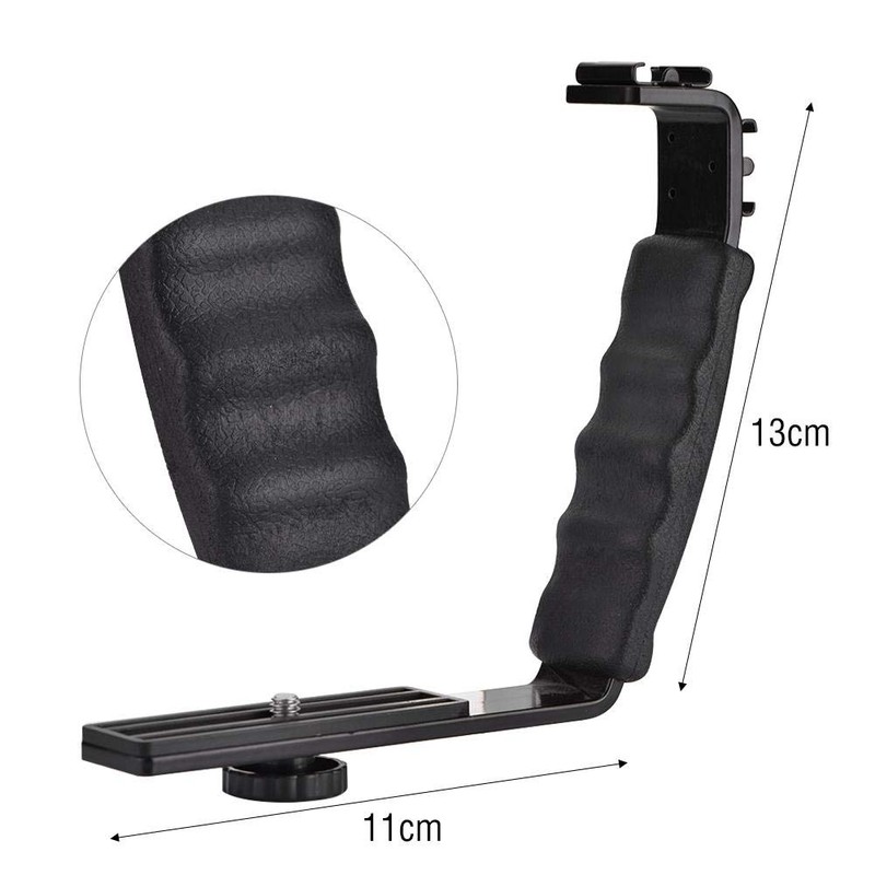 VBESTLIFE L-shape bracket holder for most cameras and camcorders.