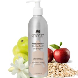 Ahimsa Gentle Daily Shampoo | Sulfate & Paraben Free Vegan Natural Shampoo for Dry, Curly & Color Treated Hair | Cruelty Free, Apple & Oat Amino Acids