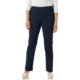 Briggs New York Women's Super Stretch Millennium Welt Pocket Pull on Career Pant, Navy, 8