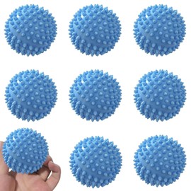Pack of 9 Dryer Balls, Dryer Balls for Down Jackets, Laundry Balls for Washing Machine, Laundry Balls for Fluffy Laundry, Reusable, Dryer Balls for Dryers (Blue)