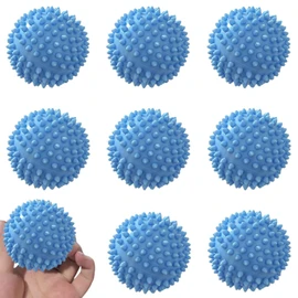 Pack of 9 Dryer Balls, Dryer Balls for Down Jackets, Laundry Balls for Washing Machine, Laundry Balls for Fluffy Laundry, Reusable, Dryer Balls for Dryers (Blue)