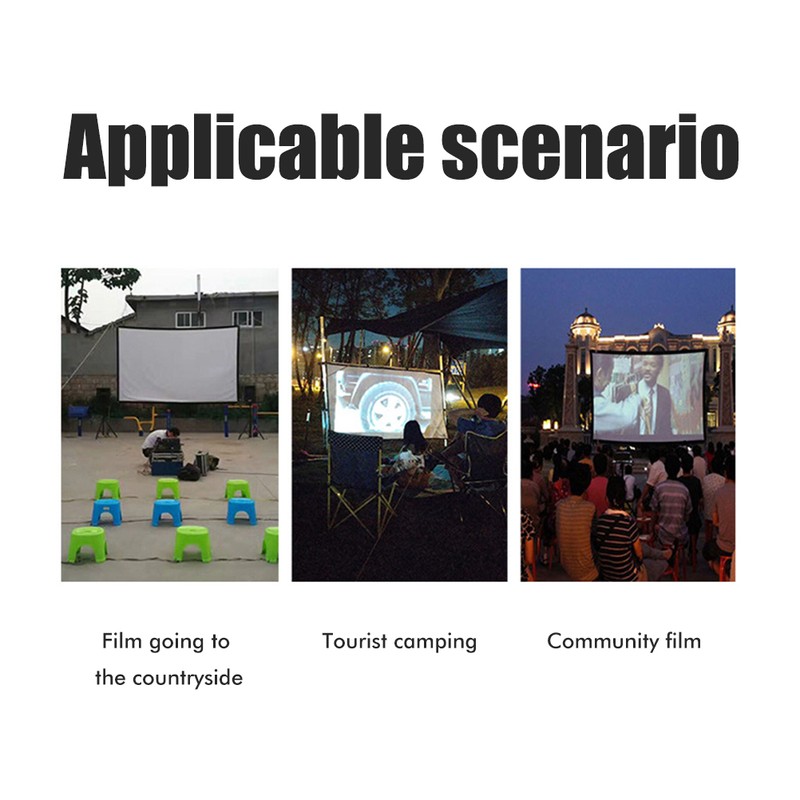 Projector Screen Portable Foldable Projection Screen for Home Theater Camping