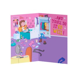 UK Greetings 13th Birthday Card For Her/Girl With Envelope - Fun Pink Design