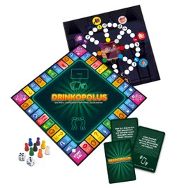 DRINKOPOLUS – Probably the most popular party game for adults | Divine fun for 2-8 players | Perfect for fun evenings, parties, New Year's Eve with friends and family | Free: second game counter
