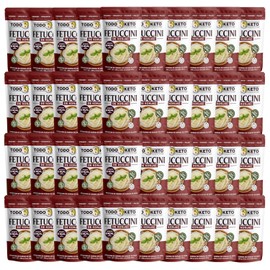 TODO KETO Pasta de Konjac Shirataki (250g) - Fetuccini Cero Calorías-Sustituto de Pasta Sin Carbohidratos ni Azúcar - Sin Gluten, Vegano y Low Carb (40 PIEZAS)