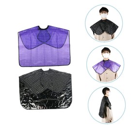 Beavorty 2pcs Hairdressing Shawl Salon Cape for Hair Styling Dyeing and Cutting Durable and Lightweight Hair Styling Apron Black and Purple