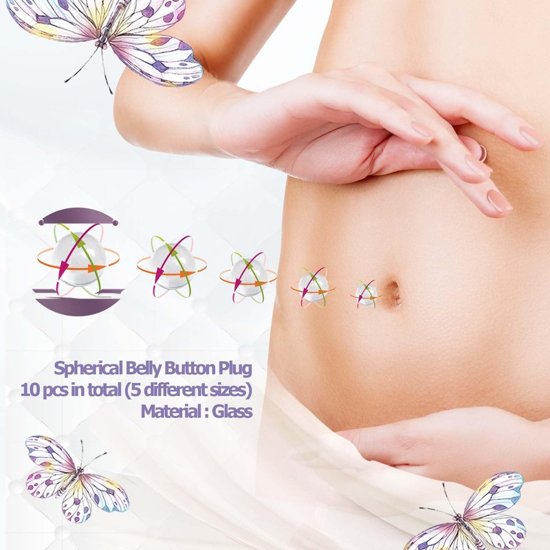 10PC Soft Silicone Belly Button Plug for Tummy Tuck Recovery