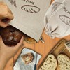 Pack of 2 Linen Bread Bags with TPU Inner Lining,