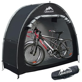 MAIZOA Bike Covers Storage Tent, Outdoor Portable Bicycle Storage Shed,210D Oxford Fabric PU5000 Waterproof for 2-3 Bikes,Outdoor Storage Tent for Motorcycles,Garden Tools,Lawn Mower,Various Tools