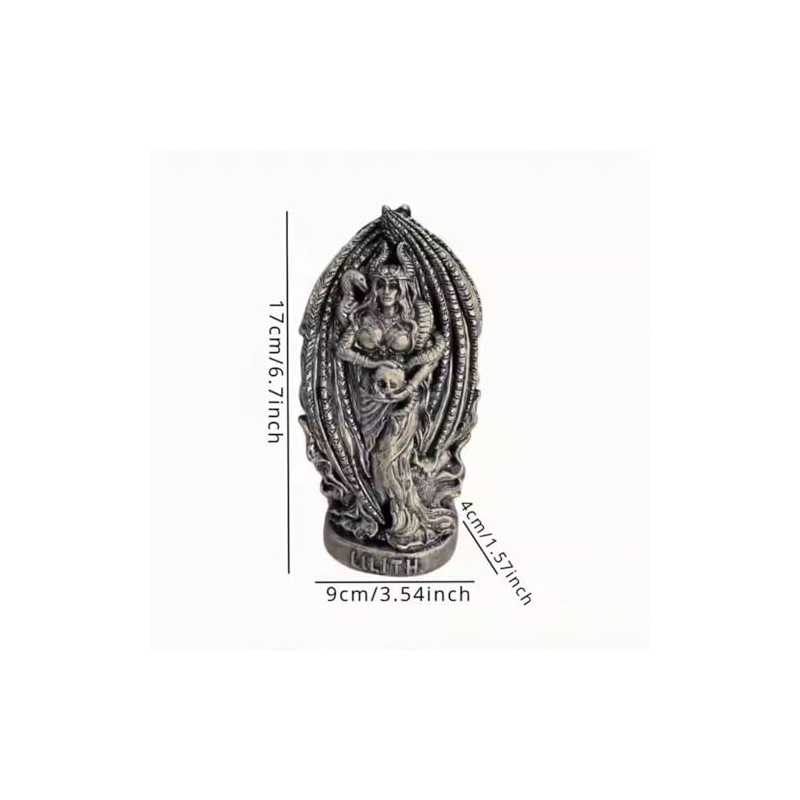 Lilith Resin Statue - Gothic Lilith Sculpture for Altars and