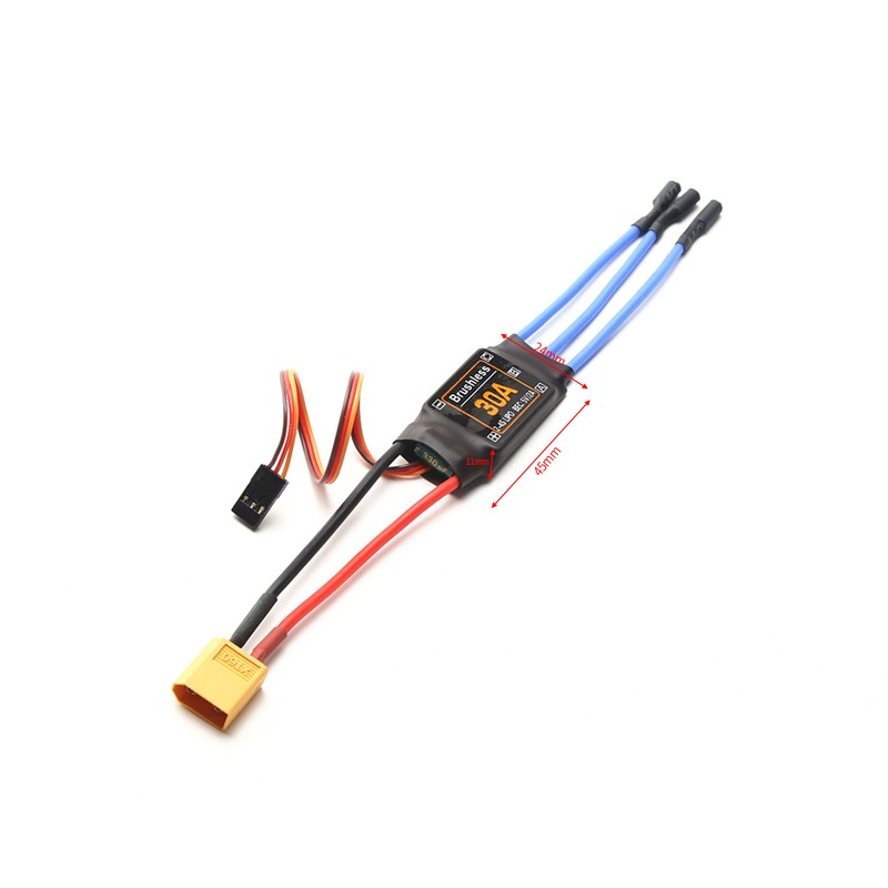30A Brushless ESC 2-4S Electronic Speed Controller with 5V 2A