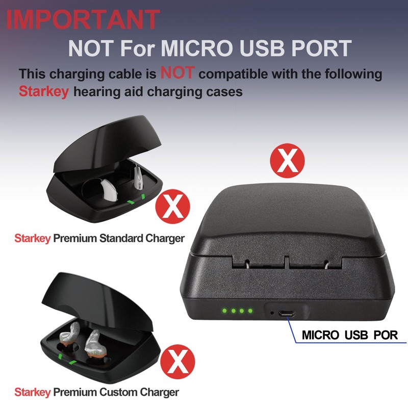 ZZrszhp Hearing Aid USB-C Charging Cable for Starkey StarLink Premium
