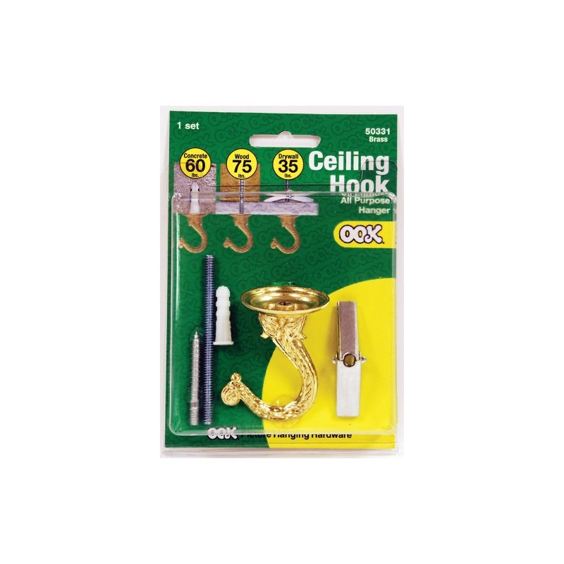 OOK 534502 Hillman Jumbo Swag Hook, Plated, No Size, Brass