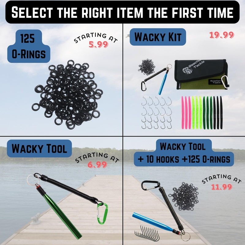 Reaction Tackle Wacky Rigging Bass Fishing – Wacky & Neko