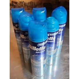 Gillette 6 Gillette Series 3X Action Sensitive Cool Menthol Shave Gel Hydrates 7oz SAVE!