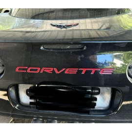 Advanced Trims RED 1/16 RAISED LETTERS FOR C5 CORVETTE 97-2004 FRONT + REAR US MADE