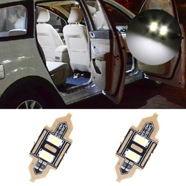ECCPP 2x31mm White Interior 2-5730-SMD Festoon Car LED DE3175 DE3021 DE3022 3022 3021 5730 3175 6614 6428 7065 LED Bulb fit for Dome Map Light Glove Box Light Door Light Trunk Cargo Light