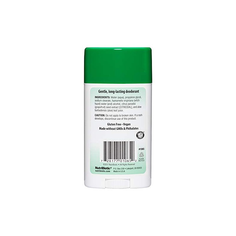 Nutribiotic - Desodorisante duradero Unscented - 2,6 oz.