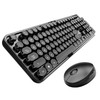 Wireless Keyboard and Mouse Combo, Retro Typewriter Style Keyboard with