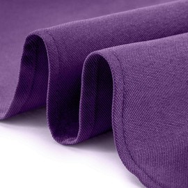 Trimming Shop 20 Inch Cotton Polyester Black Table Napkin for Home, Hotel, Dinner, Wedding, Banquet, Party, Events, Hemmed Edges, Lightweight & Machine Washable, 1 Piece - Purple, 50 x 50 cm