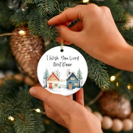 Friend Gifts for Women Friendship, Christmas Ornament - Christmas, Birthday Gifts for Women, Long Distance Friends, BFF, Work Besties Gift Ideas - Christmas Tree Decoration Ceramic Ornament