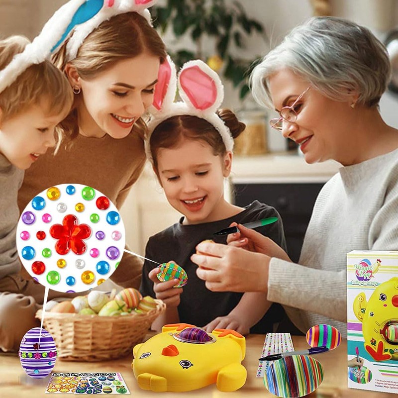 Amycute Easter Egg Painting, Egg Painting Machine, DIY Easter Decoration,