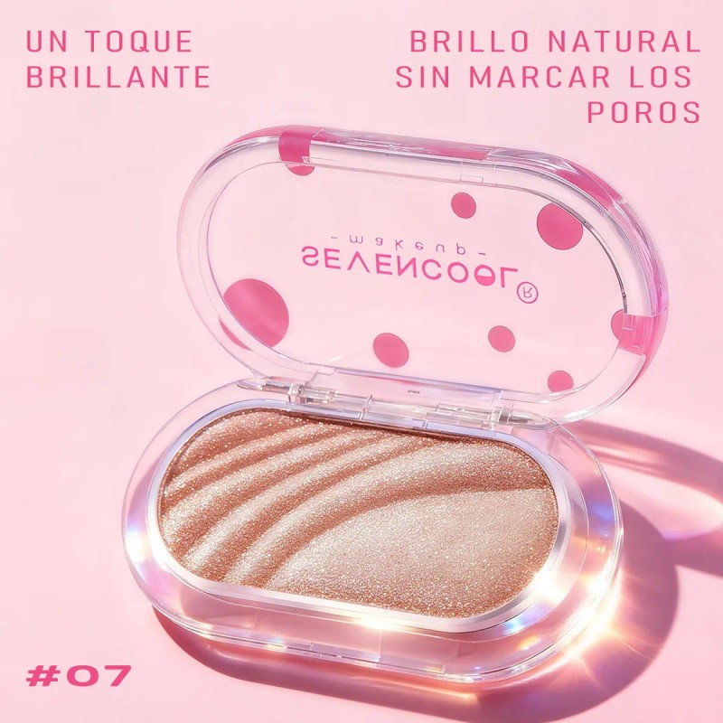 Iluminador En Polvo Hadas Glitter Highlighter Ligera Y Suave