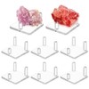 NBEADS 8 Pcs Rock Display Stands, Three-Peg Display Easel Stands