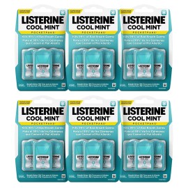 Listerine Cool Mint Pocketpaks Portable Fresh Breath Strips to Kill 99% of...