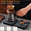 OBEST Mini Kaffeewaage mit Timer, 3kg/0.1g Hochpräzise Wiederaufladbare Digitale Kaffeewaage,Tragbare
