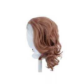 Purple Plum Inc 13'' Wavy Lace Front Wig with 1'' lace no Bangs Maple Brown Wig NEW